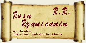 Rosa Ržaničanin vizit kartica